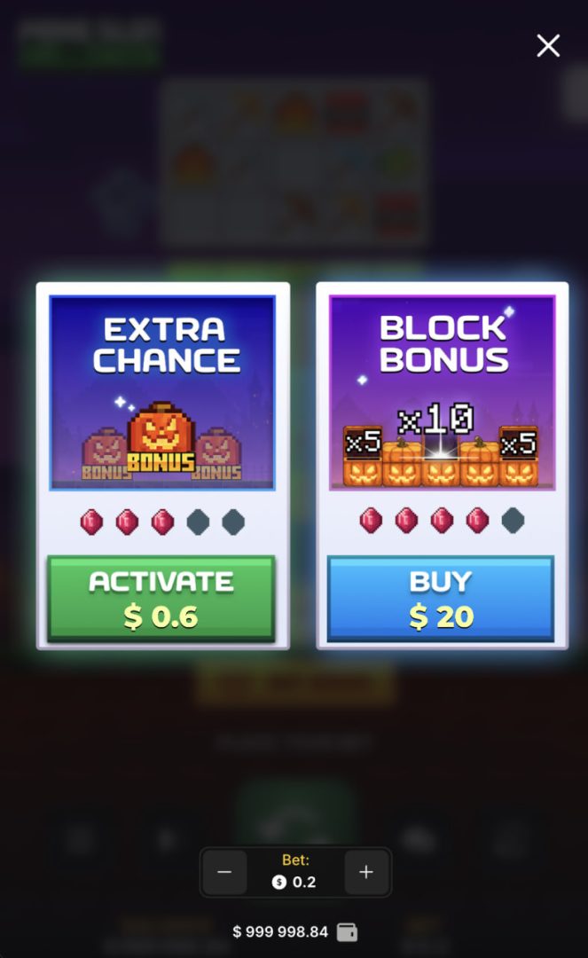Mine Slot Halloween app demo bonus casino soldi veri, finestra delle opzioni in verticale su smartphone